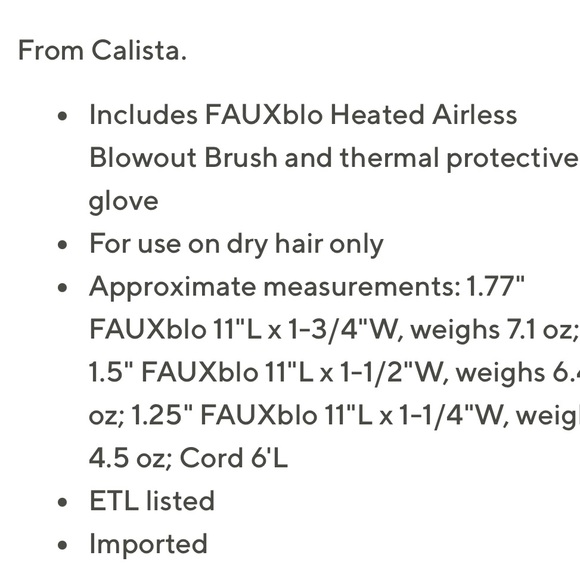 Calista Ombre Gemstone FAUXblo Heated Airless Blowout Brush. GIFT w/purcase‼️ - Picture 8 of 11